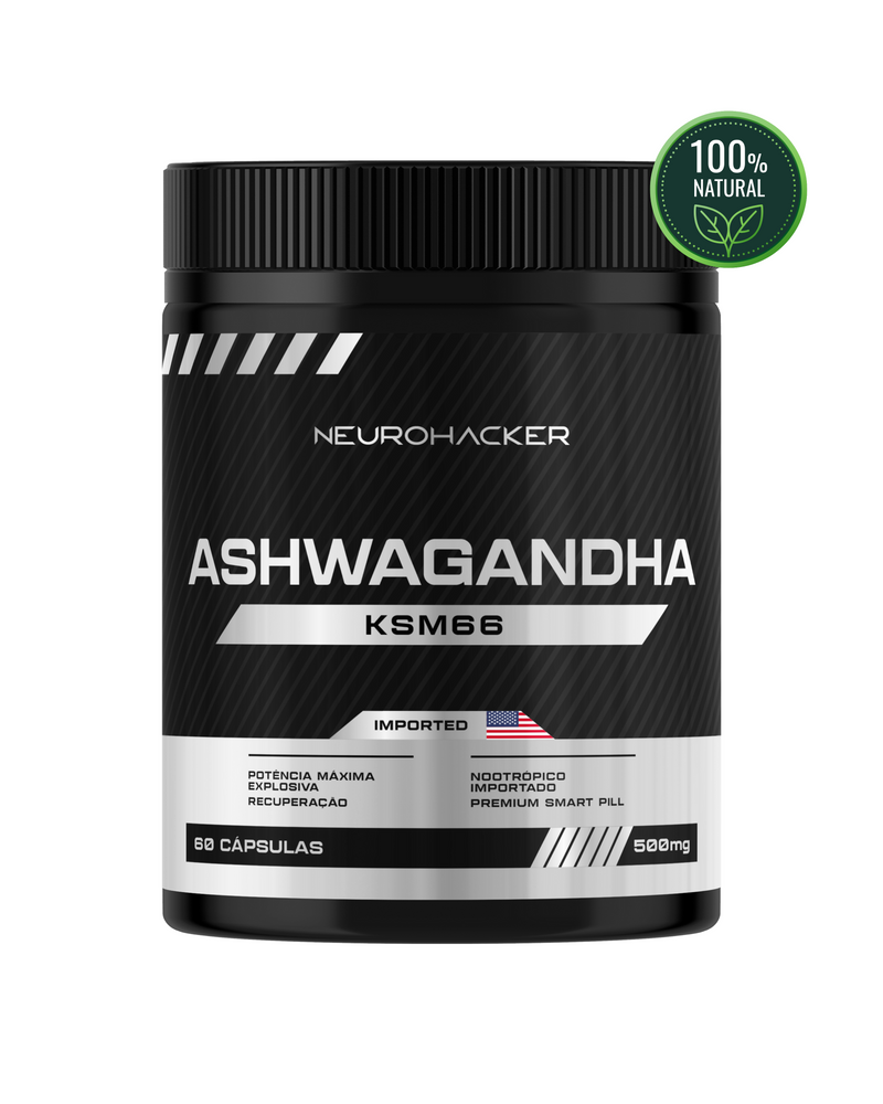 ASHWAGANDHA KSM66 – POTÊNCIA MENTAL E FÍSICA NATURAL | 500mg