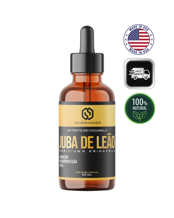 JUBA DE LEÃO - EXTRATO PURO DE COGUMELO | NEUROHACKER (60ml)
