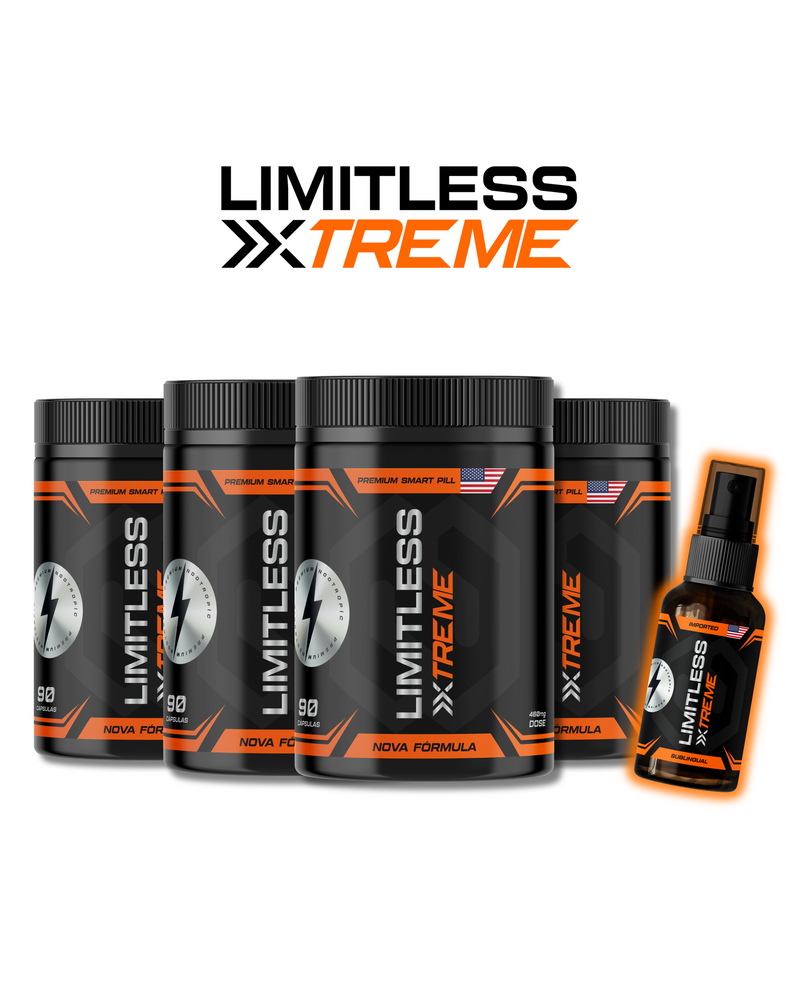 LIMITLESS XTREME - 90 CÁPSULAS  COMPRE 3 E LEVE 4 POTES + BRINDE: 1 LIMITLESS XTREME SUBLINGUAL