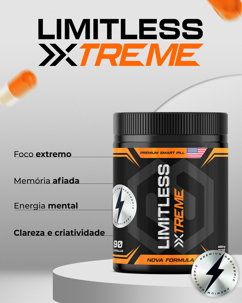 LIMITLESS XTREME - 90 CÁPSULAS  COMPRE 3 E LEVE 4 POTES + BRINDE: 1 LIMITLESS XTREME SUBLINGUAL