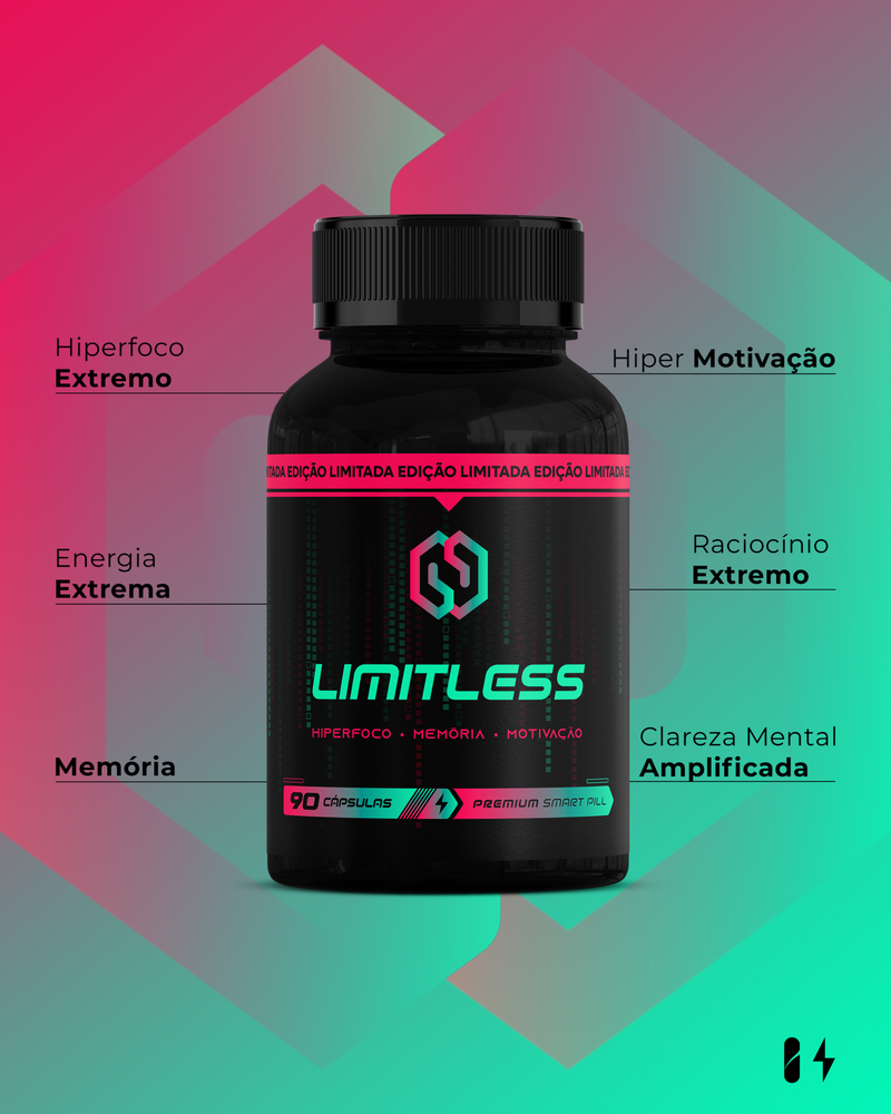 LIMITLESS EDITION 90 CPS - Nootrópico Ultra Intenso para Foco e Performance