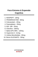 HYPERFOCUS EVO X - O NOOTRÓPICO MAIS AVANÇADO DO BRASIL (30 COMPOSTOS PREMIUM) - POTE COM 90 CÁPSULAS