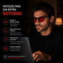 ÓCULOS BLOQUEADOR NEURODARK RED VISION - LENTE VERMELHA