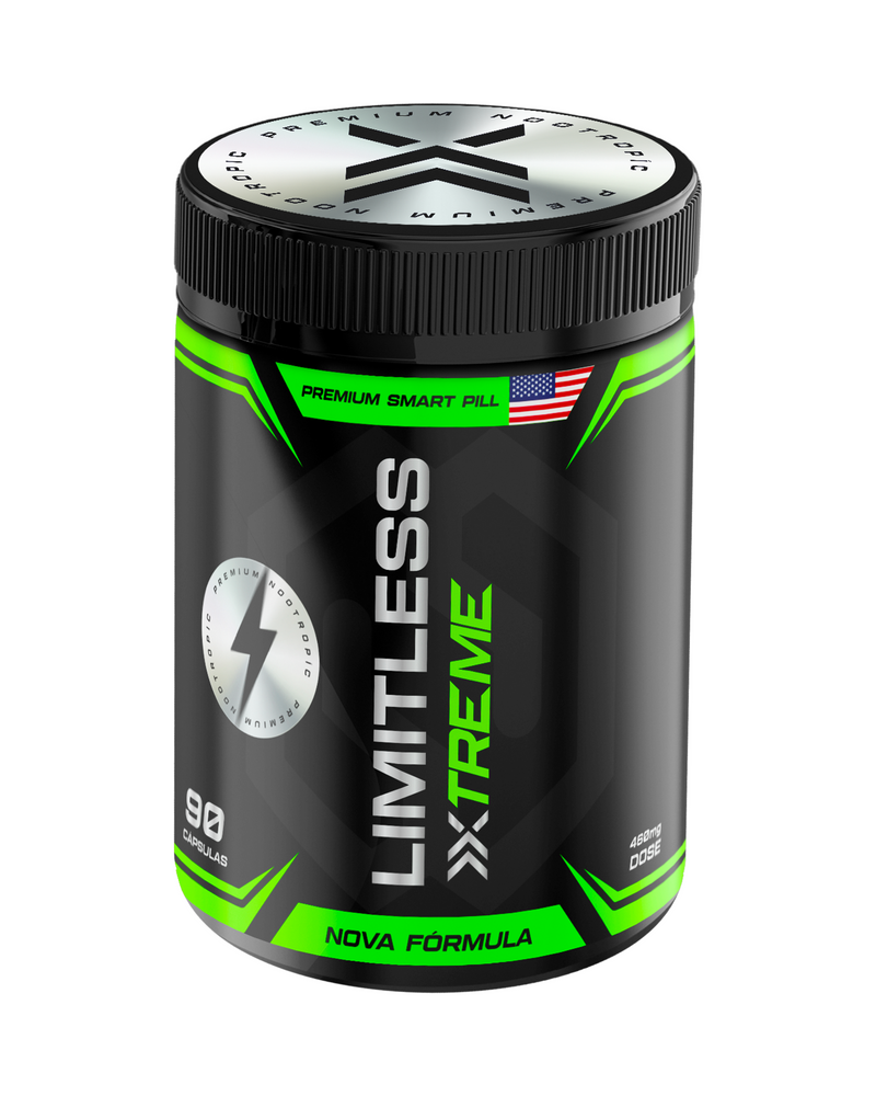 LIMITLESS XTREME - 90 CÁPSULAS  O NOOTRÓPICO MAIS INTENSO PARA PERFORMANCE MENTAL EXTREMA