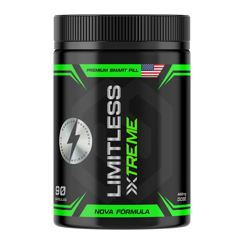 LIMITLESS XTREME - 90 CÁPSULAS  O NOOTRÓPICO MAIS INTENSO PARA PERFORMANCE MENTAL EXTREMA