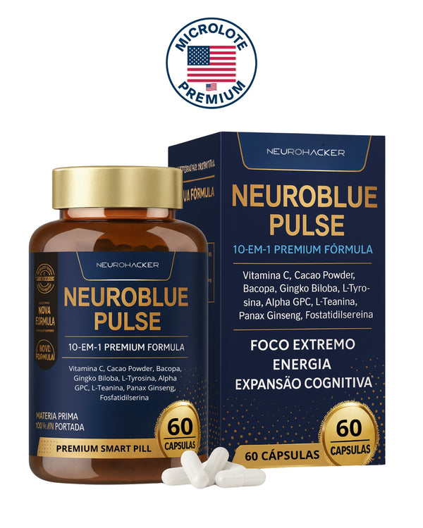 NEUROBLUE PULSE - FÓRMULA ESTIMULANTE 10 EM 1 | 60 CÁPSULAS