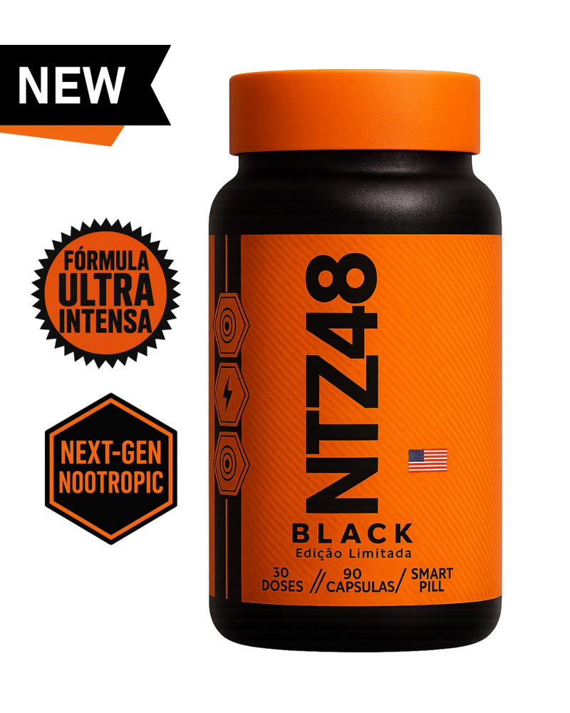NTZ-48 BLACK EDITION - ADVANCED PREMIUM NOOTROPIC | EXTREME FOCUS & MENTAL PERFORMANCE - 90 CÁPSULAS