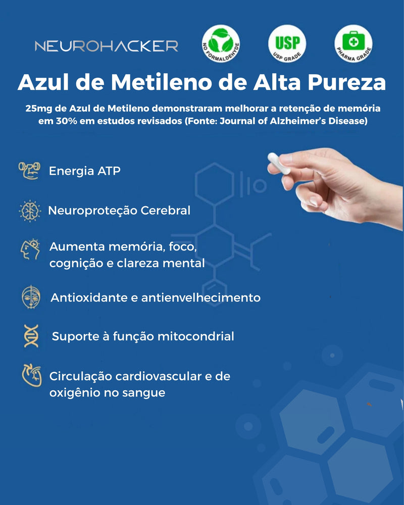 NEUROBLUE PULSE - FÓRMULA ESTIMULANTE 10 EM 1 | 60 CÁPSULAS