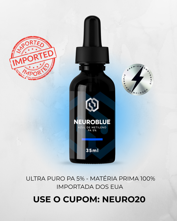 Azul de Metileno Sublingual P.A 5% | NeuroBlue Original Importado dos EUA