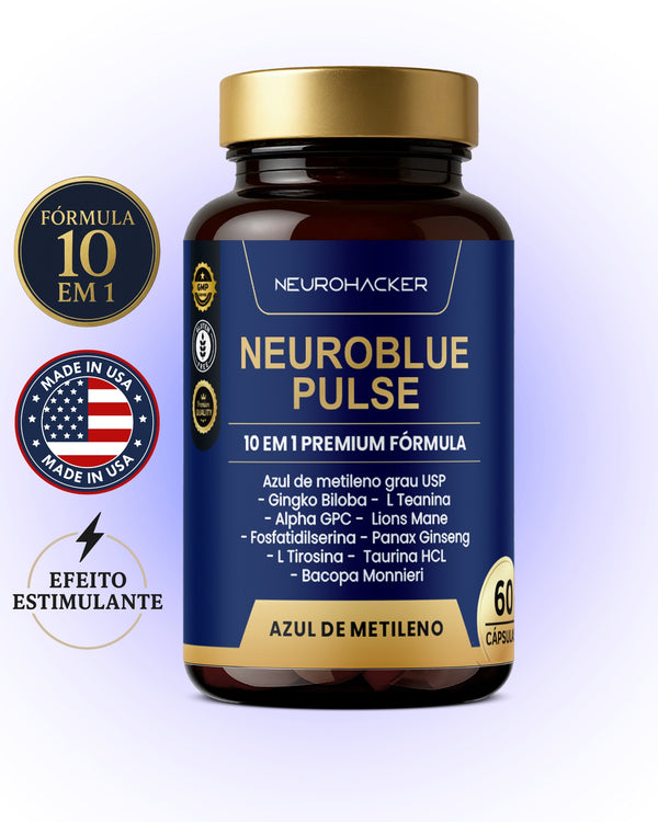 NEUROBLUE PULSE - FÓRMULA ESTIMULANTE 10 EM 1 | 60 CÁPSULAS