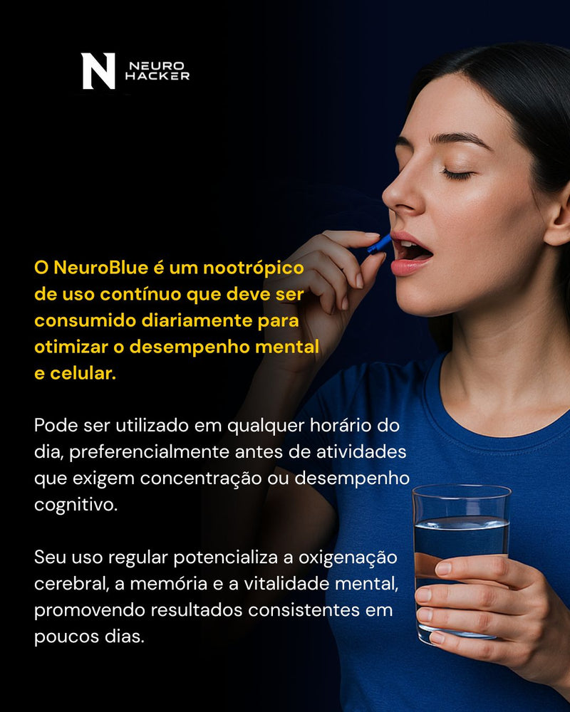 NEUROBLUE – AZUL DE METILENO PREMIUM | ENERGIA E FOCO AVANÇADO - 30 CÁPSULAS