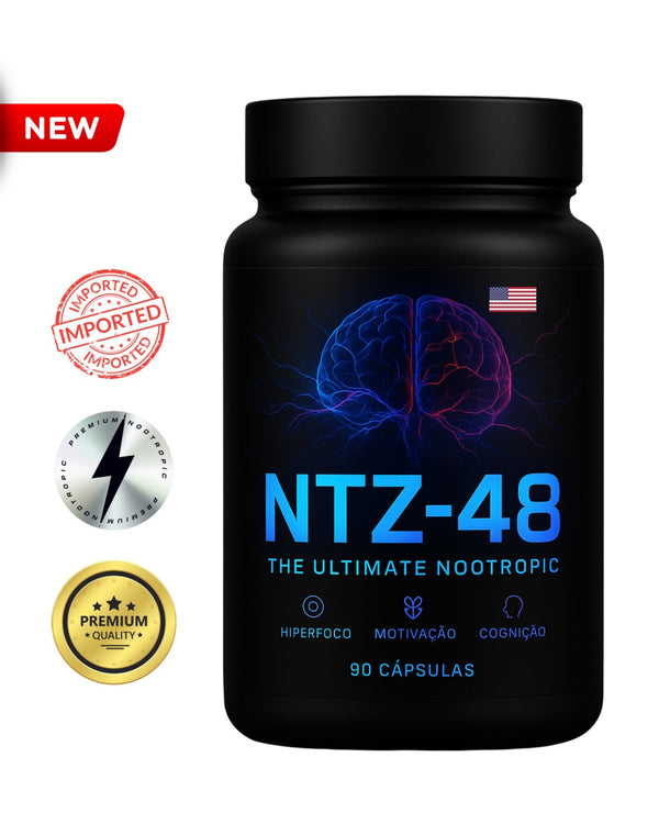 NTZ-48 | FOCO EXTREMO, MEMÓRIA AVANÇADA, E EXPANSÃO COGNITIVA – FÓRMULA PREMIUM COM 18 NOOTRÓPICOS – 90 CÁPSULAS