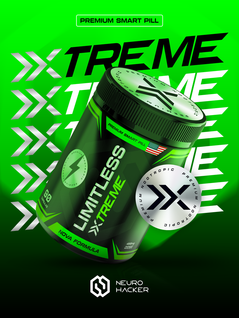 LIMITLESS XTREME - 90 CÁPSULAS  O NOOTRÓPICO MAIS INTENSO PARA PERFORMANCE MENTAL EXTREMA