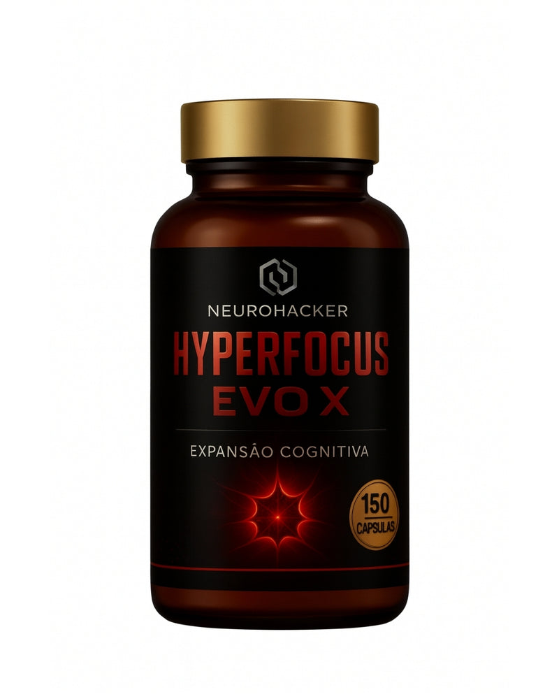 HYPERFOCUS EVO X - O NOOTRÓPICO MAIS AVANÇADO DO BRASIL (30 COMPOSTOS PREMIUM) - POTE COM 150 CÁPSULAS